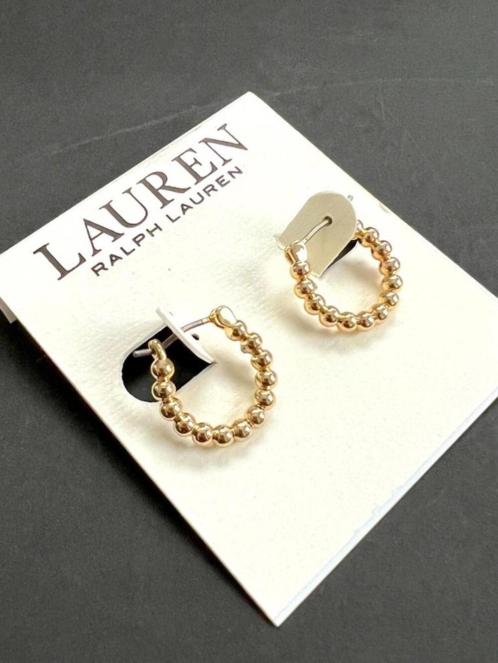 Lauren Ralph Lauren Bead Hoop Earrings